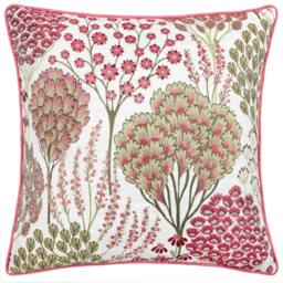 Rackhams Ophelia Jacquard Floral Cushion Cover - Rednut - 50cm x 50cm - Rednut - 100% Polyester - thumbnail 2