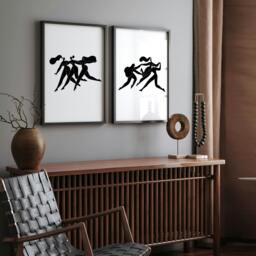 Rackhams Art For Hallway - Set of 2 Boho Women Wall art Prints - A2 16.54 x 23.39 in / 42 x 59.4 cm - Matte Museum Quality Art Paper 290 gsm - White Frame - thumbnail 4