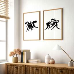 Rackhams Art For Hallway - Set of 2 Boho Women Wall art Prints - A2 16.54 x 23.39 in / 42 x 59.4 cm - Matte Museum Quality Art Paper 290 gsm - White Frame - thumbnail 3