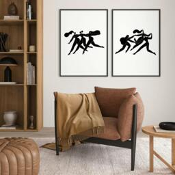 Rackhams Art For Hallway - Set of 2 Boho Women Wall art Prints - A2 16.54 x 23.39 in / 42 x 59.4 cm - Matte Museum Quality Art Paper 290 gsm - White Frame - thumbnail 5