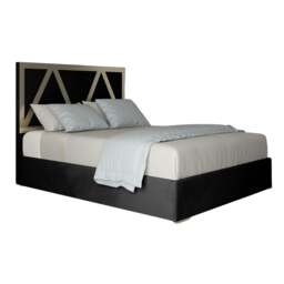 Rackhams Alison Upholstered Soft Velvet Metal Bed Frame - Black - Black - King - thumbnail 6