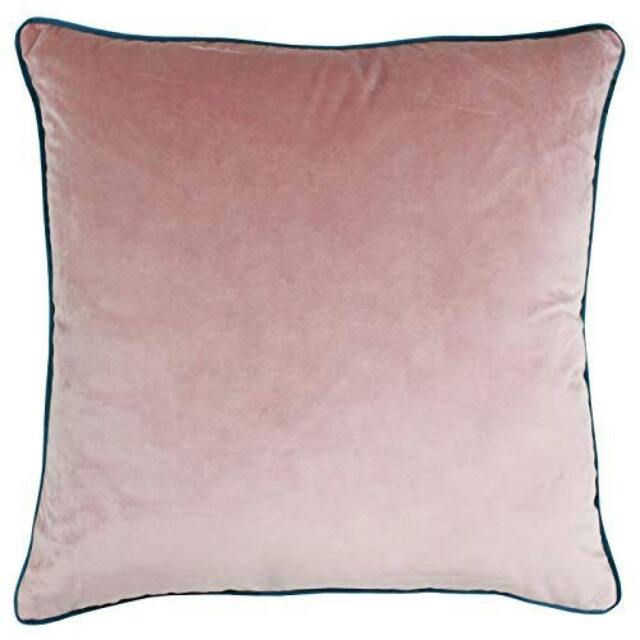 Rackhams Meridian Cushion Cover - Blush/Teal - 55 x 55cm - Blush/Teal - 100% Polyester - image 1