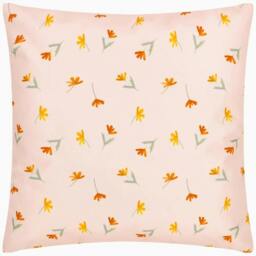 Rackhams Country Wild Flowers Outdoor Cushion Cover - Lilac/Peach - 43cm x 43cm - Lilac/Peach - 100% Polyester - thumbnail 2