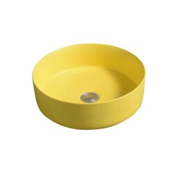 Rackhams 7844 Ceramic Vert Round Countertop Basin in Yellow - Yellow - Ceramic - One Size - thumbnail 2