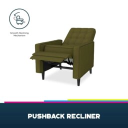 Rackhams Wimberly Recliner in Linen Olive Green - thumbnail 4