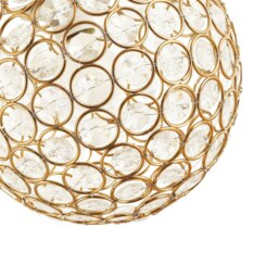 Rackhams Modern Round Gold Globe Easy Fit Pendant Shade with Small Clear Acrylic Beads - thumbnail 5