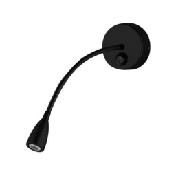 Rackhams Nero 3 Watt LED Black Gooseneck Reading Light - thumbnail 2