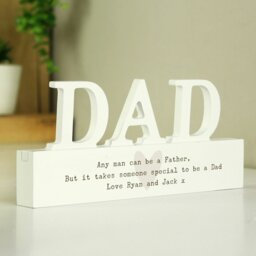 Rackhams Personalised Free Text Heart Wooden Dad Ornament - thumbnail 2