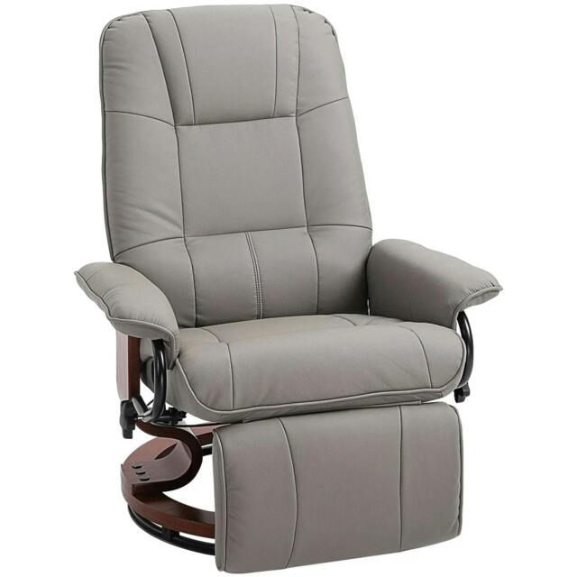 Rackhams Reclining Swivel Chair, with Footrest - Grey - image 1