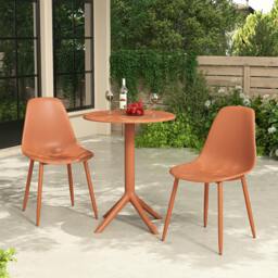 Rackhams Cala 3-Piece Outdoor Bistro Dining Set, Table & 2 Chairs - Terracotta - thumbnail 1