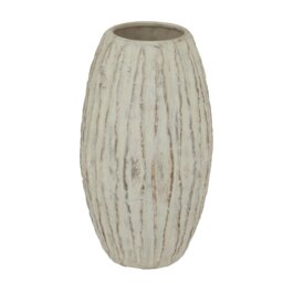 Rackhams Lorenzo Fin Vase - White/Grey Wash - One Size - White/Grey Wash - 100% Mixed - thumbnail 2