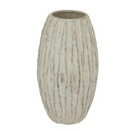 Rackhams Lorenzo Fin Vase - White/Grey Wash - One Size - White/Grey Wash - 100% Mixed - thumbnail 1