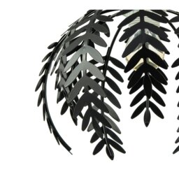 Rackhams Traditional Fern Leaf Design Ceiling Pendant Light Shade in Black Gloss Finish - thumbnail 3