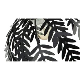 Rackhams Traditional Fern Leaf Design Ceiling Pendant Light Shade in Black Gloss Finish - thumbnail 5