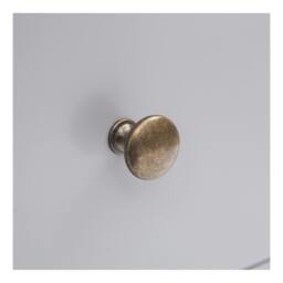 Rackhams Mirano 4 Drawer Chest of Drawers Brass Knob - Grey - thumbnail 6