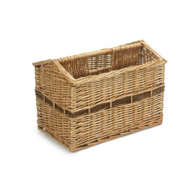 Rackhams Double Steamed Wicker Magazine Rack Basket - image 1