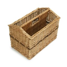 Rackhams Double Steamed Wicker Magazine Rack Basket - thumbnail 2