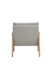Rackhams Grey Cushioned Wood Armchair - Light Grey - thumbnail 5