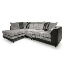 Rackhams Luca Mixed Fabric 5 Seater Corner Sofa - Scatter Back - Brown and Beige - Right Hand Facing - thumbnail 6