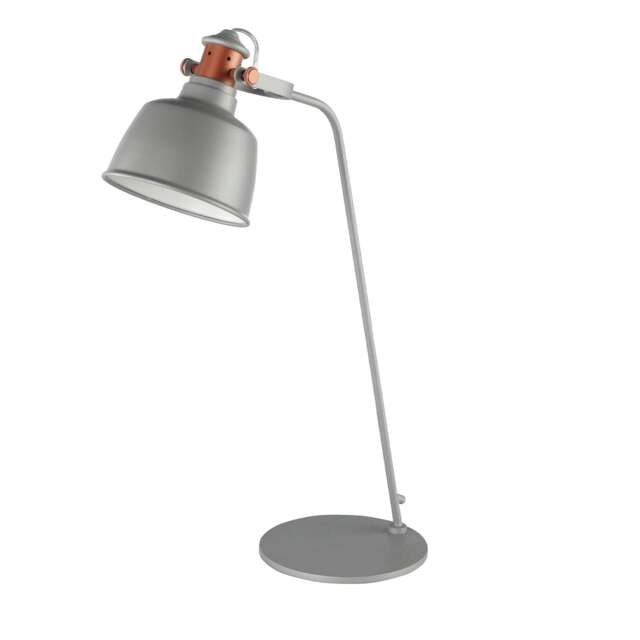 Rackhams Table Lamp in Grey Steel and Bronze Details 8033 - image 1