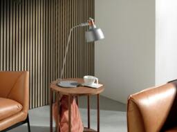 Rackhams Table Lamp in Grey Steel and Bronze Details 8033 - thumbnail 6