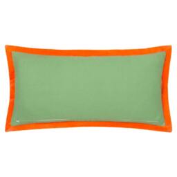 Rackhams Casa Embroidered Cushion Cover - Peridot/Orange - 30cm x 60cm - Peridot/Orange - 100% Cotton - thumbnail 3