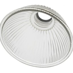Rackhams Pair of American Diner Clear Glass Shades with Ribbed Lines for E14 and E27 - thumbnail 5