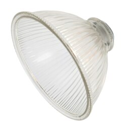 Rackhams Pair of American Diner Clear Glass Shades with Ribbed Lines for E14 and E27 - thumbnail 4