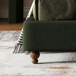 Rackhams Persephone Shell Double Bed, King Size, Super King Size, Flannelette - Super King Size - Dark Green - thumbnail 3