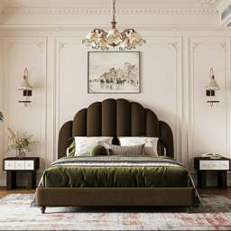 Rackhams Persephone Shell Double Bed, King Size, Super King Size, Flannelette - Super King Size - Dark Green - thumbnail 6