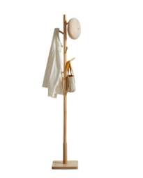 Rackhams Free Standing Solid Coat Rack – 8 Hooks for Hallway - thumbnail 2