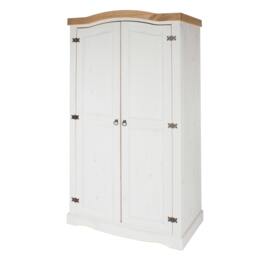 Rackhams Corona 2 Door Wardrobe, Waxed Finish - Grey - thumbnail 3