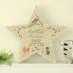 Rackhams Personalised Woodland Animal Star Ornament - thumbnail 2