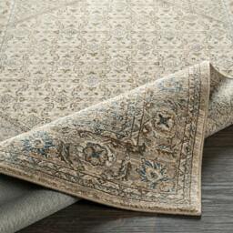 Rackhams Arda-Vintage Grey Taupe Brown Traditional Boho Fringe Rug - 200 x 290 cm - thumbnail 4