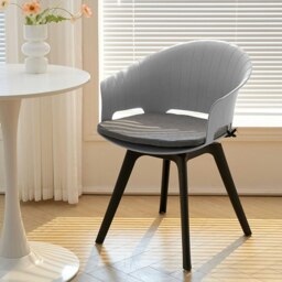 Rackhams Livingandhome Versatile Gray Swivel Plastic Chairs, Set of Four, Durable and Lightweight - Gray