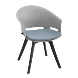 Rackhams Livingandhome Versatile Gray Swivel Plastic Chairs, Set of Four, Durable and Lightweight - Gray - thumbnail 2