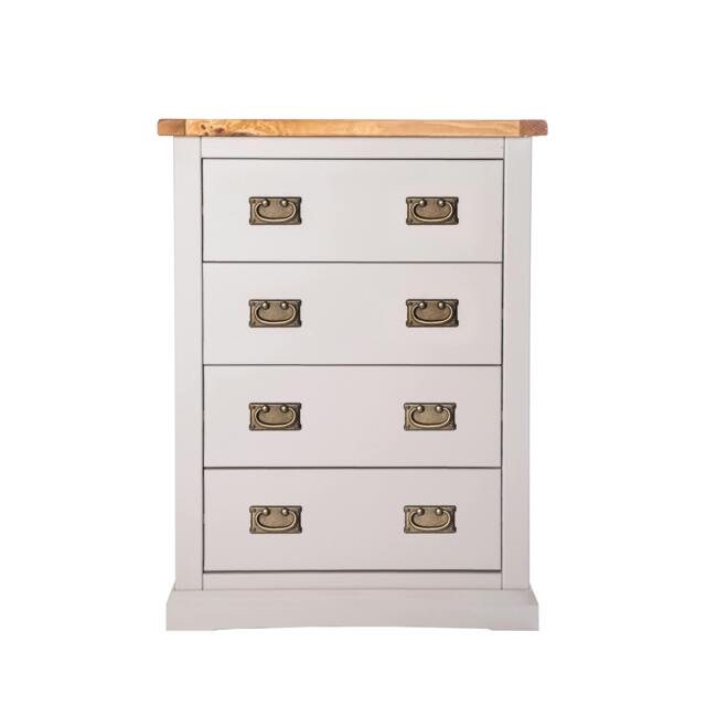 Rackhams Loreo 4 Drawer Chest of Drawers Bras Drop Handle - Light Grey - image 1