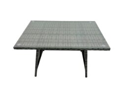 Rackhams Rattan Dining Table Sofa Set with 2 Side Tables 2 Small Footstools Outdoor 9 Seat Garden Furniture Set Dark Grey Mixed - thumbnail 3