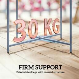 Rackhams 46cm Round Garden Table Side Table with Removable Tray - White - Φ46 x 50Hcm - Steel - thumbnail 6
