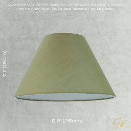 Rackhams 10 Inch Olive Green Cotton Coolie Lampshade for Table Lamp or Pendant - thumbnail 6