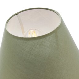 Rackhams 10 Inch Olive Green Cotton Coolie Lampshade for Table Lamp or Pendant - thumbnail 5