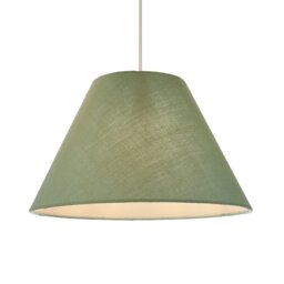 Rackhams 10 Inch Olive Green Cotton Coolie Lampshade for Table Lamp or Pendant - thumbnail 2