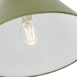 Rackhams 10 Inch Olive Green Cotton Coolie Lampshade for Table Lamp or Pendant - thumbnail 3