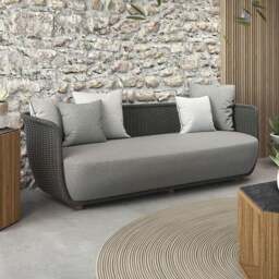 Rackhams Eusden Rattan Outdoor Sofa Set, Outdoor Furniture - Grey - Armchair - No - thumbnail 6