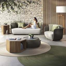 Rackhams Eusden Rattan Outdoor Sofa Set, Outdoor Furniture - Grey - Armchair - No - thumbnail 4