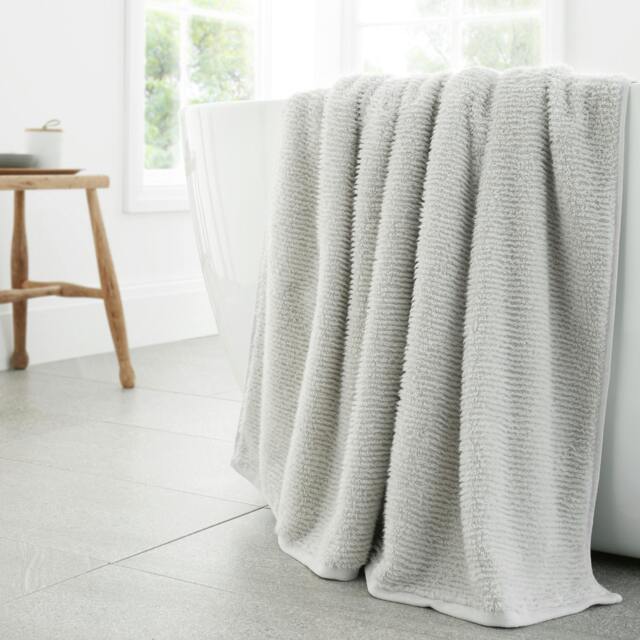 Rackhams Soft Zero Twist Spa Cotton Towel Silver Grey - Bath Sheet - Silver Grey - image 1