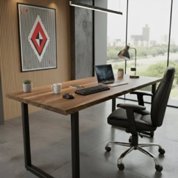Rackhams Luxury Walnut Office Desk - 100 - 70 - thumbnail 5