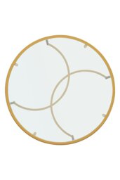 Rackhams Gold Modern Round Tempered Glass Coffee Table for Living Room - Gold - thumbnail 5
