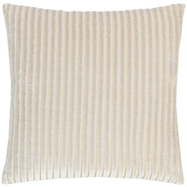 Rackhams Savoy Velvet Stripe Cushion Cover - Oyster - 50cm x 50cm - Oyster - 100% Polyester - image 1