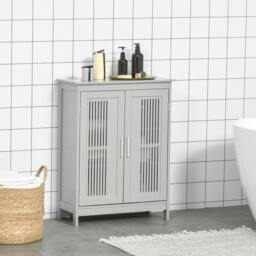 Rackhams Modern Bathroom Cabinet, Freestanding Floor Cabinet with Storage, White - Bathroom Cabinet - MDF - Grey - thumbnail 1